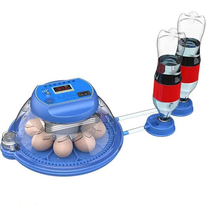 26-52 Eggs Automatic Incubator with Upgrade Automatic Water Adding, 360 Degree View, Egg Turner, Temperature Control, Egg Candler, for Hatching Eggs, Without Installation Use - size: 8-BLUE1