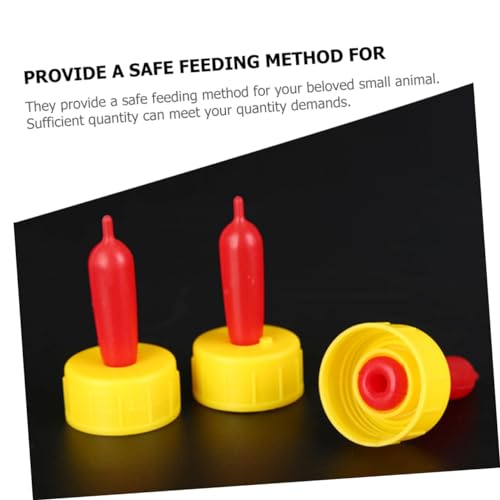 Toyvian 12pcs Lamb Feeding Bottle Nipples Soft Rubber Pacifier Animal Nursing Bottles Nipples Bite Resistant Replacement for Piglet Sheep Calf Newborn Livestock