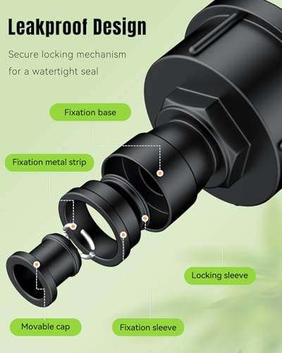 Pawfly 10 Pcs 3/4" to 1/4" Drip Irrigation Faucet Adapters, Quick Connect 3/4" FHT Faucet to 1/4" Tubing Connectors, Push-to-Fit Garden Hose Adapters, Anti-Leak Drip Irrigation Hose Connectors - size: 10pcs 3/4" to 1/4" Adapters