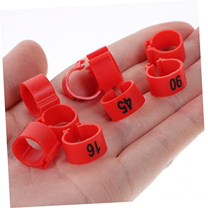 100pcs Bright Colors Meat Pigeon Anklet Pigeon Foot Rings Poultry Leg Bands Identification Ring for Birds Chicken Supplies