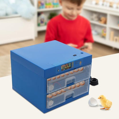 CNCEST Automatic Egg Incubator,Digital Poultry Hatcher Machine,LED Automatic Egg Turning & Temperature Control,32-210.2℉ General Purpose Incubator for Hatching Chicken Duck Quail Eggs (128 Egg) - size: 128 Egg