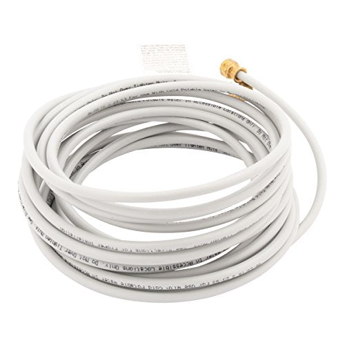 PEX Ice Maker Installation Kit – 25 Feet of Tubing For Appliance Water Lines With Self Piercing Saddle Valve For Quick Installation, 1/4” Compression Fittings, Flexible Hose For Potable Drinking Water - size: 25 ft, style: PEX with Saddle Valve