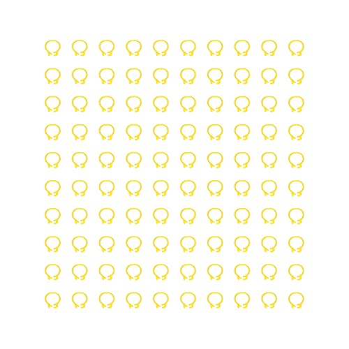 100PCS 8mm Poultry Leg Bands, Bird Pigeons Leg Rings Bird Foot Rings Poultry Tags Colorful Bird Identification Leg Bands Poultry Leg Rings (Yellow) - color: Yellow