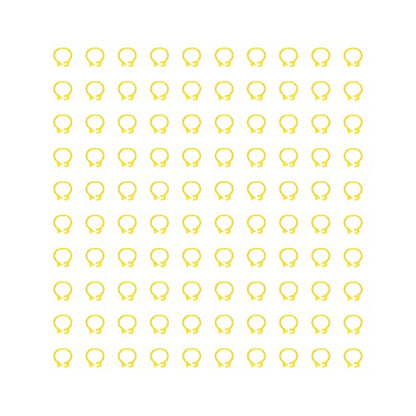 Omabeta 100PCS Reusable 8mm Pigeons Identification Leg Rings for Easy Dovecot Management and Marking, Lightweight Plastic Bands for Poultry Supplies (Yellow) - color: Yellow