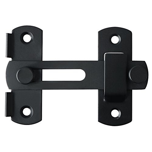 Alise 4 inch Flip Latch Gate Latches, Heavy Duty Stainless Steel Door Latch,Safety Gate Hardware for Barn Wood Fence Sliding French Doors, Matte Black Finish,MK001 - color: Black, size: Medium size