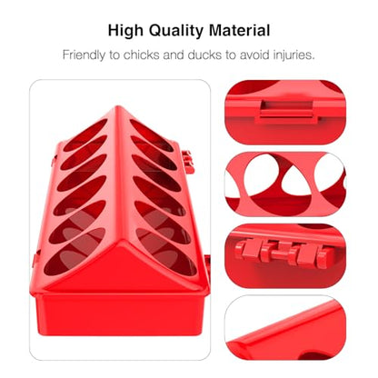 Chick Feeder and Waterer Kit, Chick Feeder Trough and 0.3 Gallon Chick Waterer, No Waste Baby Chick Starter Kit for Chicks, Ducks, and Quail - color: Set