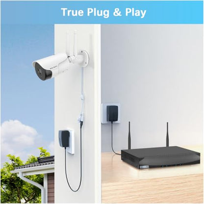 WEILAILIFE 【130° Wide-Angle & 2-Way Audio】 Outdoor Wireless Security Camera System, WiFi Video Surveillance, Home Security Cameras