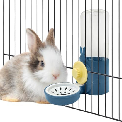 kathson Rabbit Water Dispenser for Cage 17 Oz Hanging Guinea Pig Water Bottle No Drip Gravity Automatic Bunny Water Bottle No Leak Small Animal Water Bottle for Chinchilla Ferret Hamster (Dark Blue) - color: Dark Blue
