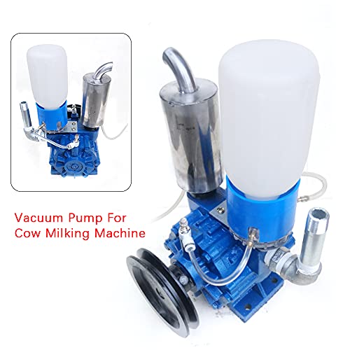 Milking Machine Vacuum Pump, 66 gal/min High Efficiency Aluminum Alloy Pump for Mechanized Milking Systems, Portable Milker Bucket Tank Barrel for Dairy Farms and Milking Stations