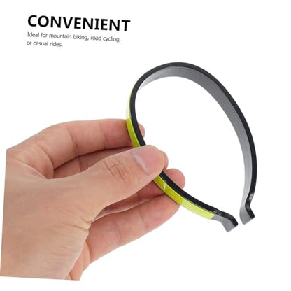 Mikikit 4pcs Reflective Cycling Trouser Clips Pant Leg Cuff Clips for High Visibility Biking Fishing Outdoor Activities Safety Ankle Straps for Enhanced Nighttime Visibility