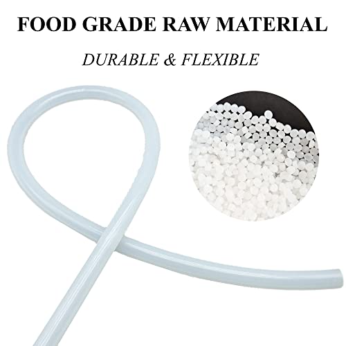 1/2" ID Silicone Tubing, Food Grade Hose 1/2" ID x 3/4" OD 10 Feet Length Pure Silicone Hoses High Temp for Home Brewing Winemaking - size: 1/2" ID x 3/4" OD-10FT