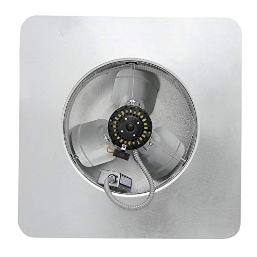 Master Flow GAF 1000 CFM Black Power Roof Mount Attic Vent: Efficient Ventilation and High Airflow Capacity at the rate of 1,000 cubic feet per minute for attic spaces upto 1,600 square feet - color: Black