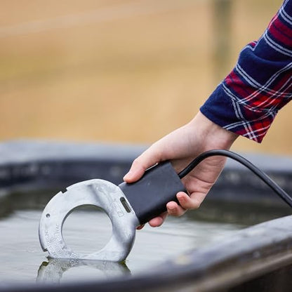 Farm Innovators Utility De-Icer for up to 25 Gallon Container - 250W Water Deicer- Ice Chaser Cast Aluminum Design for Plastic or Metal Water Container | Stock Tank Heater, Farm Innovators De-Icer, Ice Chaser, Submergible Thermostat, Livestock Water Heate