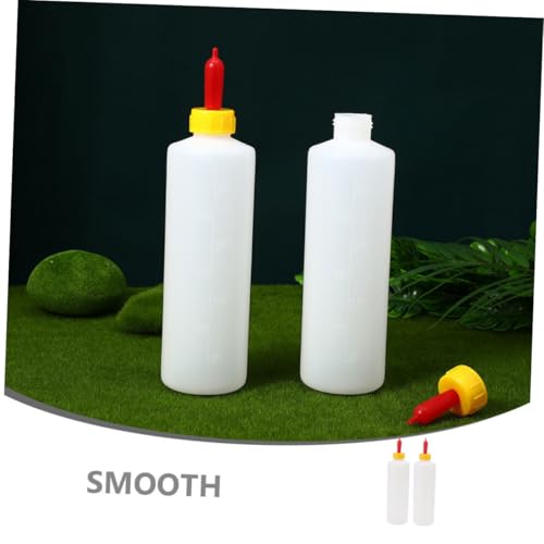 2sets Calf and Lamb Milk Feeding Bottles Durable Containers for Small Animal Nursing for Daily Farm Use with Replacement Nipples - size: 25.00X6.20X6.20CM