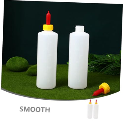 2sets Calf and Lamb Milk Feeding Bottles Durable Containers for Small Animal Nursing for Daily Farm Use with Replacement Nipples - size: 25.00X6.20X6.20CM