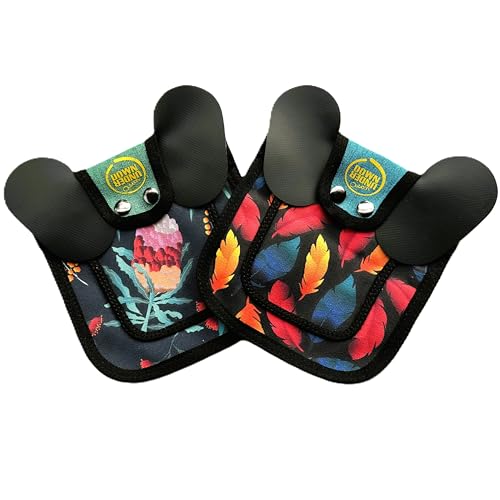 DOWN UNDER OUTDOORS 2 Pack Small Chicken Saddles for Bantams and Young Birds, Includes Shoulder Covers (Feathers and Flora) - color: Feathers and Flora