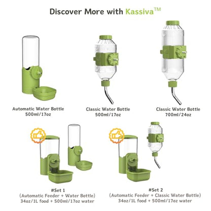 Pet Water Bottle[S24, 24oz], Hanging Dog Water Dispenser Kennel Plastic Drinker Kettle Feeder BPA Free Cage Crate Hutch Puppy Cat Rabbit (Guniea Pigs-Small Bunnies-Chinchillas) - size: 24oz (Guniea Pigs-Small Bunnies-Chinchillas)