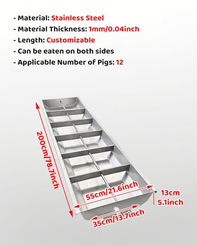 8 12 Holes Hog Feeder for Outside Heavy Duty, Livestock Guardian Dog Feeder Universal Bowl, Farm Goats Sheep Horses Alpacas Pig Trough Pan(12 Holes) - size: 12 holes