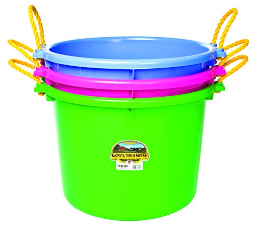 Little Giant® Plastic Muck Tub | Durable & Versatile Utility Bucket with Handles | Muck Bucket | Durable Handles | 70 Quart | Berry Blue - color: Berry Blue, size: 70 quart