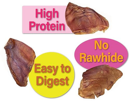 Scoochie Pet Brazilian Pig Ears - All-Natural, 75 Pack Pig Ears for Dogs - size: 75 Count