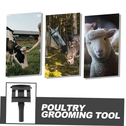 1Pc Sheep Body Grooming Tool Metal Itching Relief Rake for Livestock Durable Poultry Grooming Brush with Rounded Head for Cattle and Sheep Itch Relief and Massage