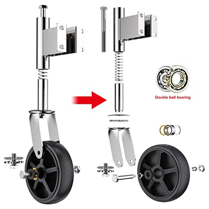 Spring Loaded Gate Casters 8” Heavy Duty Gate Caster Wheels with Hardware Load Capacity 800 Lbs - style: 8 Inch