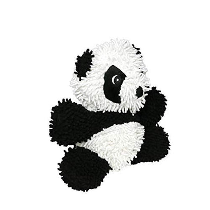 MIGHTY® 2 Pack Microfiber Medium Panda Dog Toys | Ultra Durable Plush Toy with Multiple Layers & Reinforced Seams , Washable and Floats , Mighty® Construction - color: 2PK Black White Panda