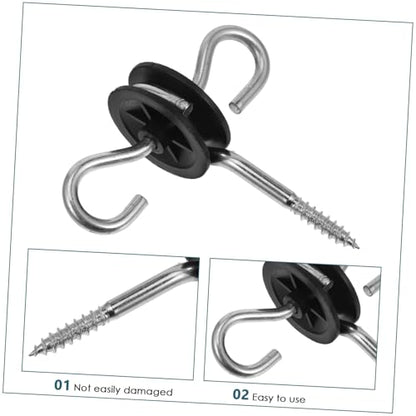 4pcs Electric Fence Gate Handle Kit Screw-in Insulators for Posts Essential Farm Fence Installation Accessories for Garden and Ranch Fencing