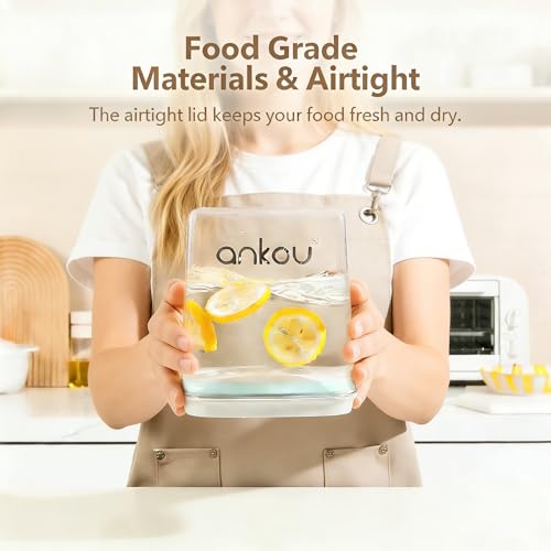Ankou Airtight Dog Food Storage Container, 2.8 QT, One-Touch Pop Lid, BPA-Free | Clear Stackable Canister for Pet Food & Cat Treats - color: 2.8 Qt