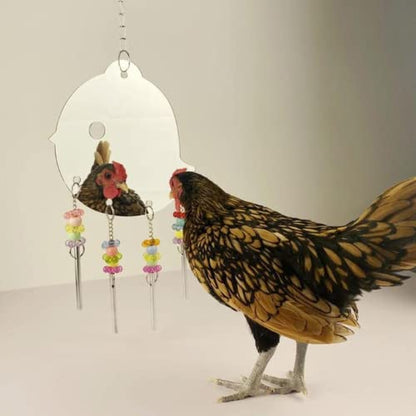 ansu Chicken Toy Pet Birds Swing Mirror Toys with Bells Macaw Cockatoo Parakeet Tool