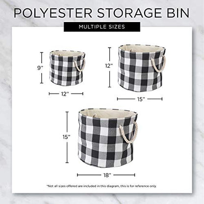 Bone Dry Pet Storage Collection Striped Paw Patch Bin, Dark Navy, Small Round - color: Dark Navy, size: Small Round