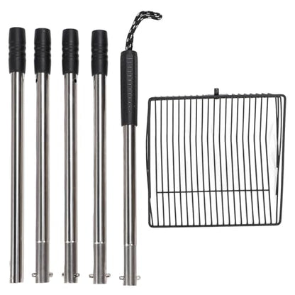 Extended Handle Litter Scoop, Stainless Steel Non Stick Pet Poop Shovel with Retractable Design, Heavy Duty Manure Scooper for Chicken Coops and Livestock