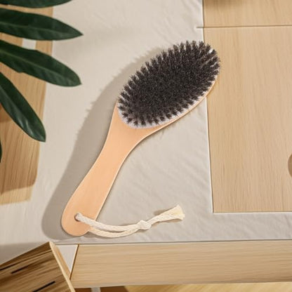 WOONEKY Horse Grooming Comb and Body Brush Stiff Bristles for Livestock Fur Care Sturdy Horse Hair Grooming Supply and Cattle Bathing and Shedding
