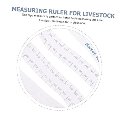 2.5m Professional Livestock Measuring Tape Horse Tape Measure Reusable Farm Tool