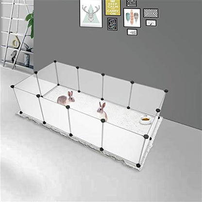 Pet Playpen Portable Large Plastic Yard Fence – DIY Small Animal Kennel with Modular Panels, Indoor/Outdoor Puppy Crate Tent for Rabbits, Guinea Pigs, Hedgehogs – Easy Assembly