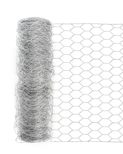 Garden Poultry Chicken Wire Netting - 57 '' × 50 ' Garden Fence Animal Barrier, Chicken Wire for Crafts, 1 inch Mesh Poultry Netting Fence, Pet/Rabbit/Chicken Wire Fencing - size: 57 Inx50 Ft