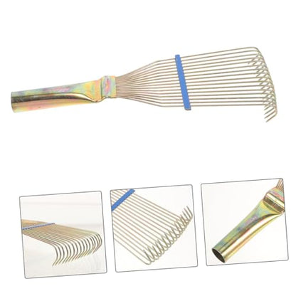 HANABASS 2pcs Livestock Rake Ergonomic Dematting Tool for Sheep Cattle Grooming Durable Steel Teeth Brush for Shearing and Cleaning