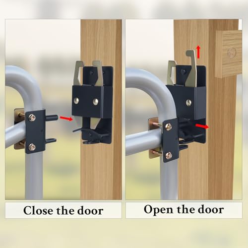 WellMade Heavy Duty 2 Way Farm Gate Latch -2 Pack Lockable Cattle Gate Latch for 1-5/8" to 2" Round Tube Gates, Fits Ranches, Horse Corrals, Pastures (Screws & Instructions Included) - size: 2 Pack