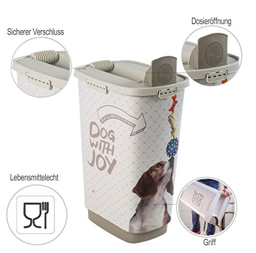 Rotho, Cody, Animal Feed Container 50 l, Plastic (PP) BPA-Free, Sample, 50l (39,7 x 29,6 x 58,5 cm)