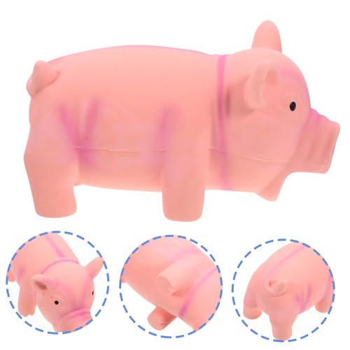 COLLBATH Pig Shape Latex Dog Chew for Aggressive Dogs Squeaky Puppy Teething for Healthy Chewing and Boredom Relief Suitable for Breeds