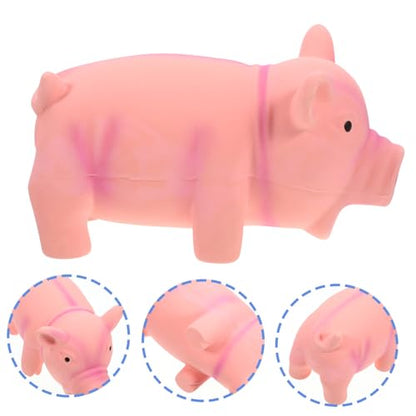 COLLBATH Pig Shape Latex Dog Chew for Aggressive Dogs Squeaky Puppy Teething for Healthy Chewing and Boredom Relief Suitable for Breeds