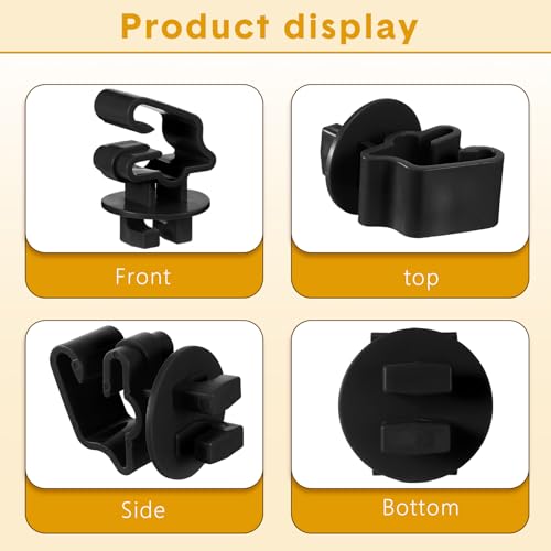 Geiserailie 200 Pcs Black T Post Insulators Electric Fence Posts Electric Fence Insulators Wire Standard Snug Fitting T Post Clips for Agricultural Ranchers