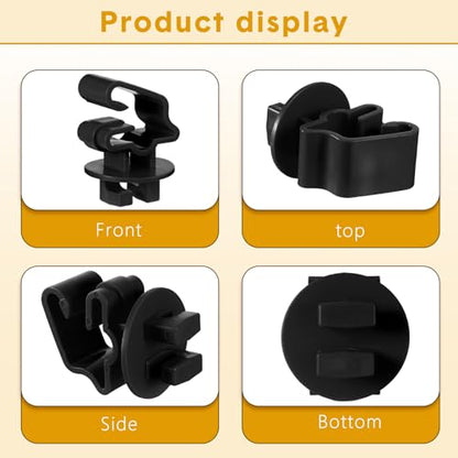 Geiserailie 200 Pcs Black T Post Insulators Electric Fence Posts Electric Fence Insulators Wire Standard Snug Fitting T Post Clips for Agricultural Ranchers