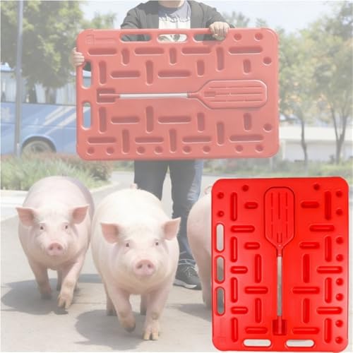 Pig Sorting Divider Panel with Herding Clapper, Lightweight Animal Handling Equipment for Hogs for Pasture, Farm(38.2x29.9in) - size: 38.2x29.9in