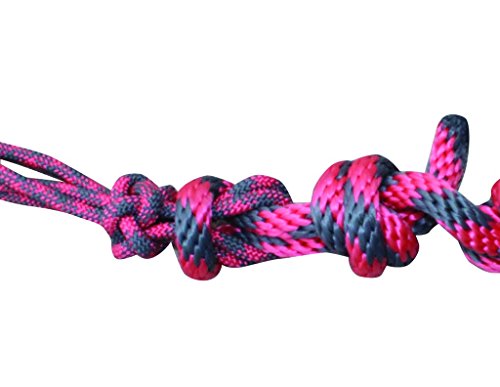 Professional's Choice Equine Rope Halter with 10-Feet Lead | Coral/Charcoal