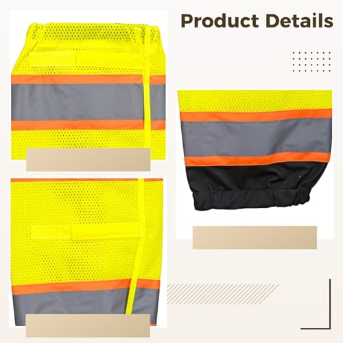 2-Pack Reflective Leg Gaiters for Hiking and Cycling, Breathable Mesh, Adjustable Fit for Safety