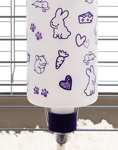 Lixit 32oz Weather Resistant Water Bottles with Heavy Duty Mount for Rabbits and Ferrets (Rabbits Pack of 2) - color: Frosted, size: 32 ounces (Pack of 2)