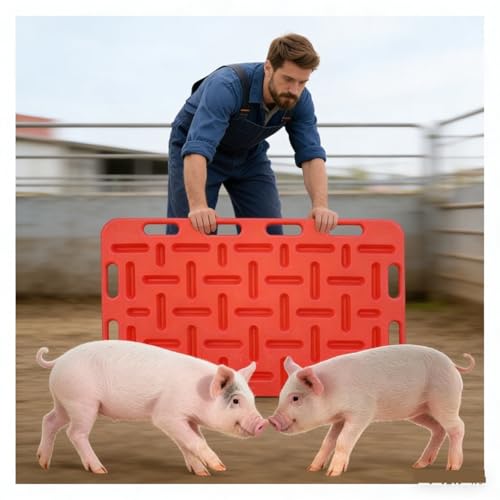 Sturdy and Lightweight Livestock Sorting Panel, Animal Guide Board, Lightweight Animal Handling Equipment for Pig Hog Cattle Cow Sheep Goat, Improve Work Efficiency(121 x 78 cm) - size: 121 x 78 cm