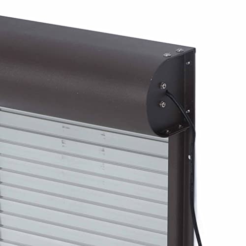 Farm Automatic Door, Timer Control Light Sensor Iron Sheet Metal Chicken Coop Door with Remote Controller for Chicken, Duck, Goose, Easy Installation, Brown