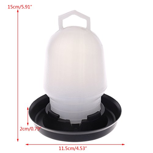 Chick Feeder Waterer Set Baby Chick Waterer Feeder with Carrying Handle Capacity 0.5 L Chicken Water Feeder Pet Supplies